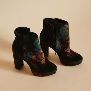 Steve Madden Velvet Floral Boots